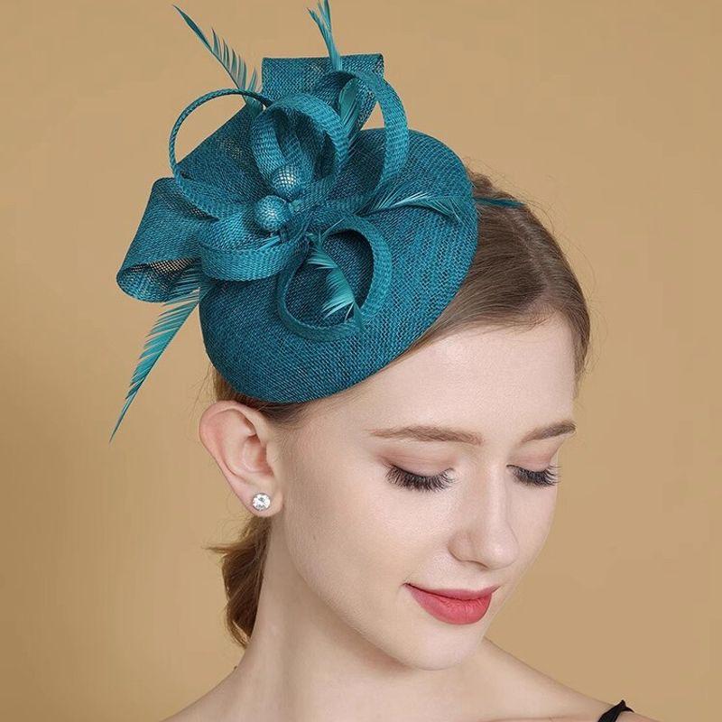 Horse Racing Federation Hepburn European and American Court Lady Retro Hat Headpiece Women's Dress Cheongsam Accessories Photo Hair Accessory Spring