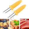 6Pcs Corn Fork BBQ Stainless Steel Corn Holders Handheld Anti Scalding Corn Needle Corn On The Cob Double Fork Barbecue Tool