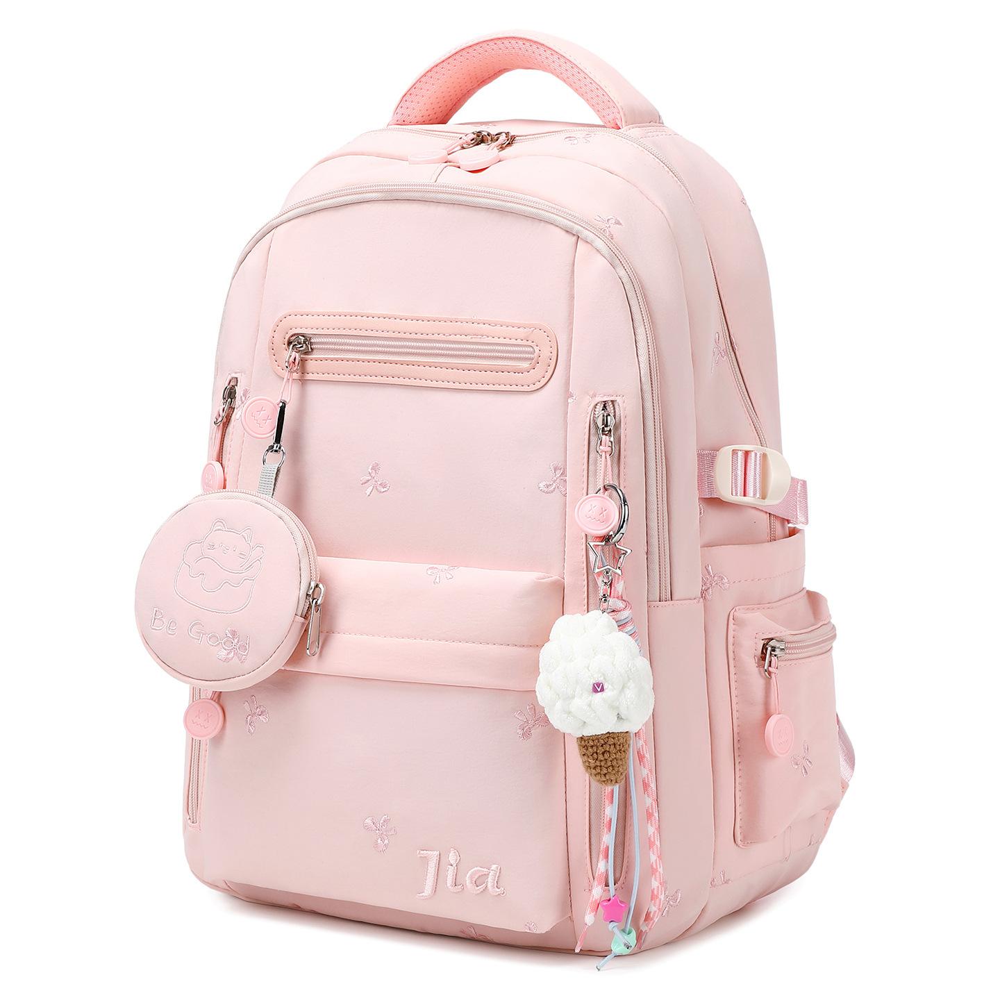 Nieuwe Minimalistische Orthopedische Schooltas voor Middelbare Scholieren Grote Capaciteit Reizen Rugzak voor Vrouwen Meerkleurig Pendelen