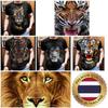Lin Tiger Muay Thai T-Shirt Kick Boxing 3D Print Vintage Training UV Protect Quick Dry Men Women Unisex Short Sleeve Round Neck MMA Mix Martial Art