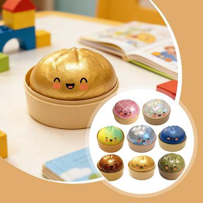 Oversized Rainbow Dumpling Squishies Soft Slow Rebound Sensory Squeeze Toy Relief Anxiety Fidget Stress Ball for ADHD Autism