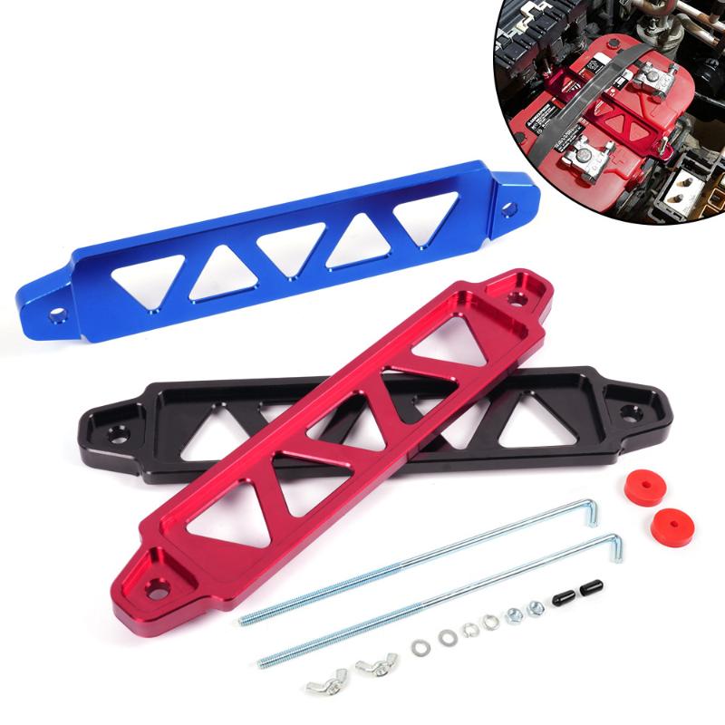 Universal Aluminum Auto Battery Holder 218mm 190mm Easy Install Tie Down Mount Bracket For Enhanced Battery Safety