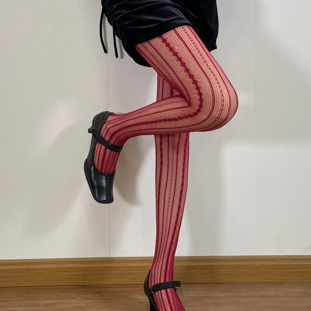 Slimming tights with retro patterns, versatile thin tights for hot girls