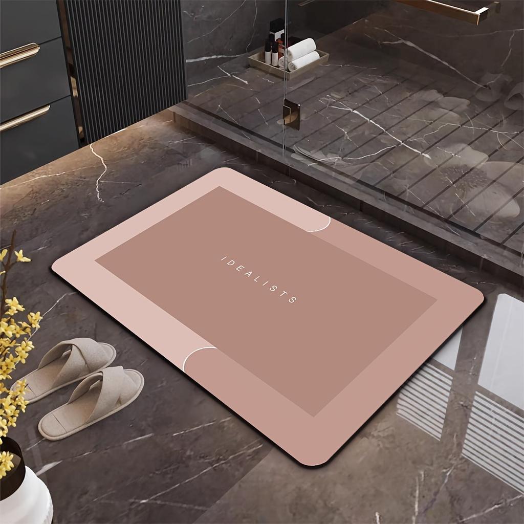 Alfombra de baño absorbente de diatomita antideslizante de 60*90cm, alfombra de ducha suave y de calidad súper alta de secado rápido