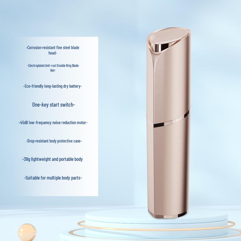 Women's 2-in-1 Electric Eyebrow & Bikini Razor, Portable Lipstick Shaver, Full Body Hair Remover