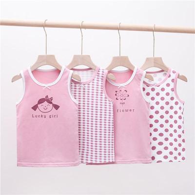2023 Summer Cotton A-Line Sleeveless Vest for Baby Girls - Cute & Comfy Lycra Design