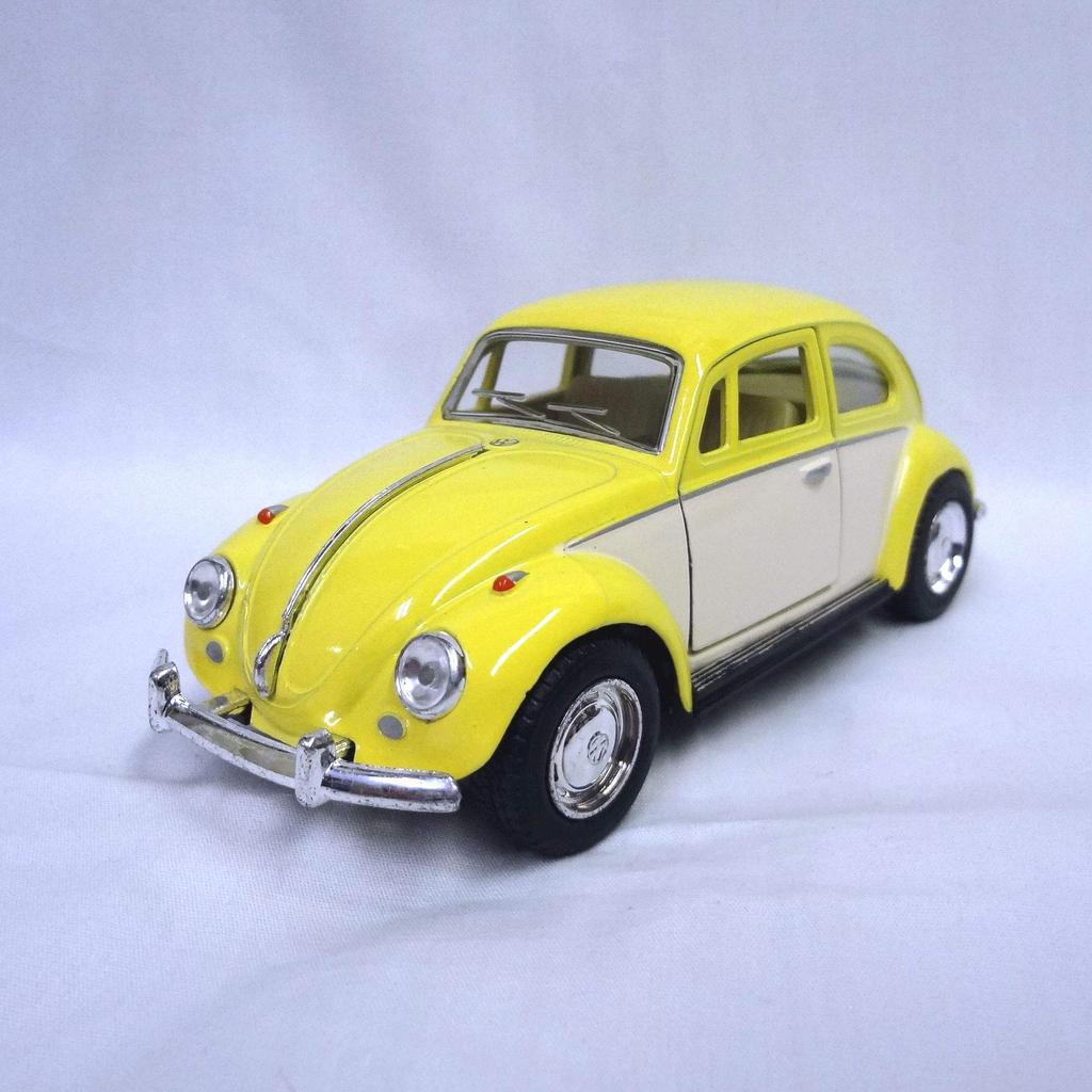 1967 Classic Beetle Ivory Door Toy Yellow 132 Pull-Back [KiNSMART]