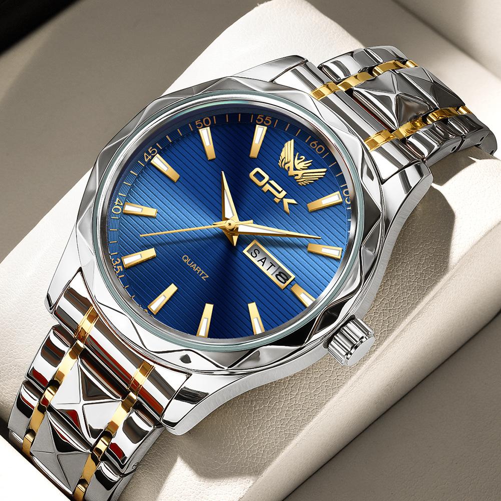 OPK Brand Double Calendar Men's Watch Trend Quartz Watch