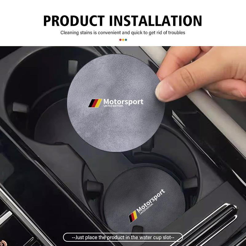 Car Interior Coasters Water Cup Slot Non-Slip Mat Shockproof Pad For BMW E84 E87 E90 E91 E92 E93 F10 F20 F30 F40 F15 F25 F26