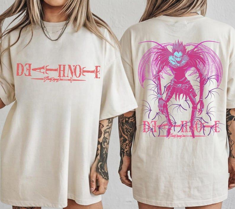 2026 Summer Hot Sale Anime Death Note Ryuk Shirt Unisex Vintage Top Y2k Gothic Cotton Oversized Tshirt Cool Vintage Graphic Tee