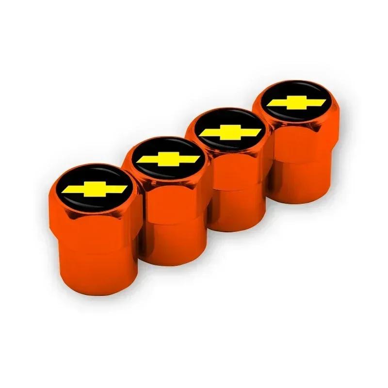 4Pcs Car Aluminum Metal Wheel Tire Valve Caps Car Accessories For Chevrolet Colorado Cruze Spark Captiva Malibu Trax Aveo Camaro