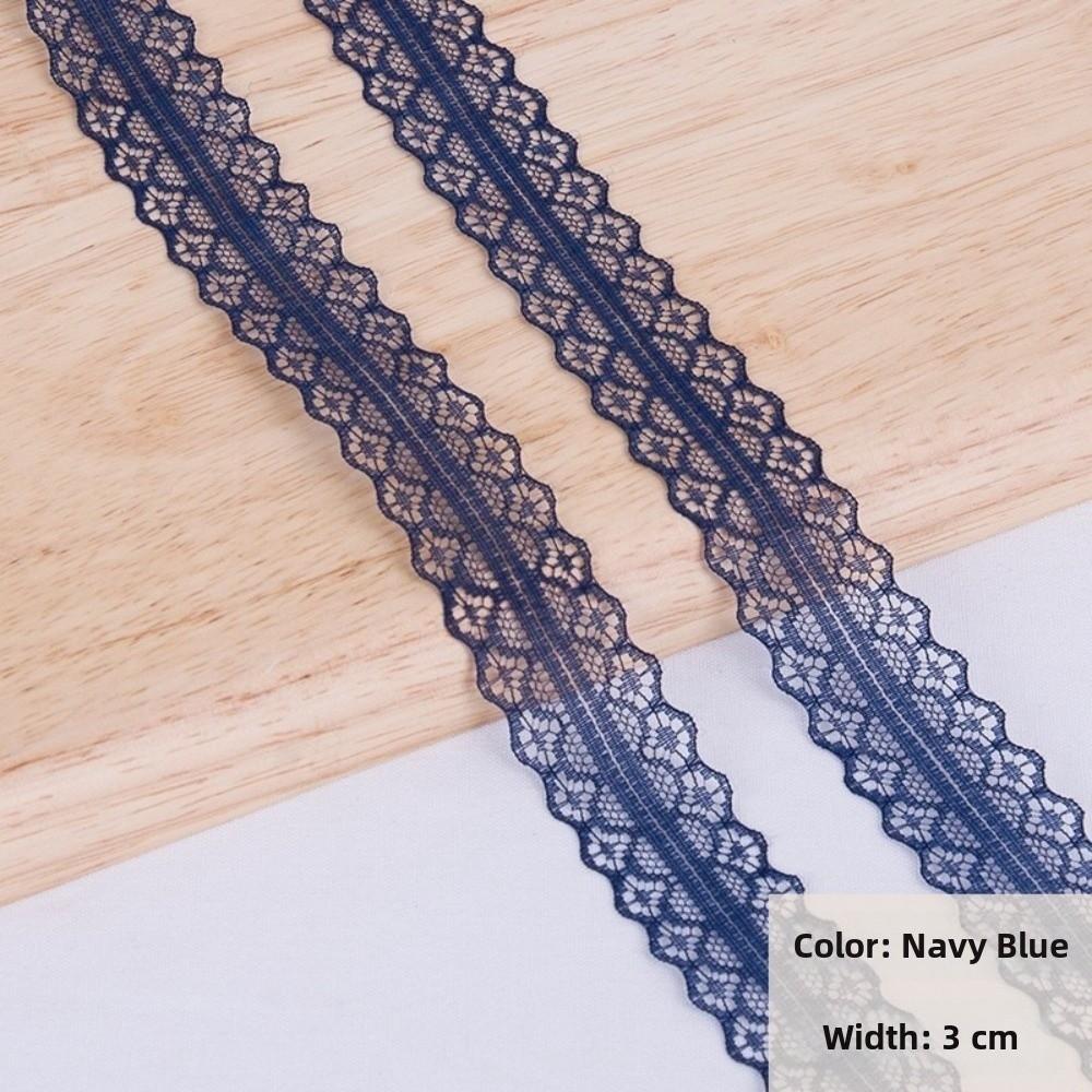 10 Yards Length Embroidered Lace Ribbon 3cm Width DIY Lace Material  For Gift Box