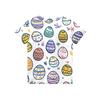 Moda Dziecięca Casualowy T-shirt z Krótkim Rękawem i Nadrukiem Wielkanocnym z Okrągłym Dekoltem