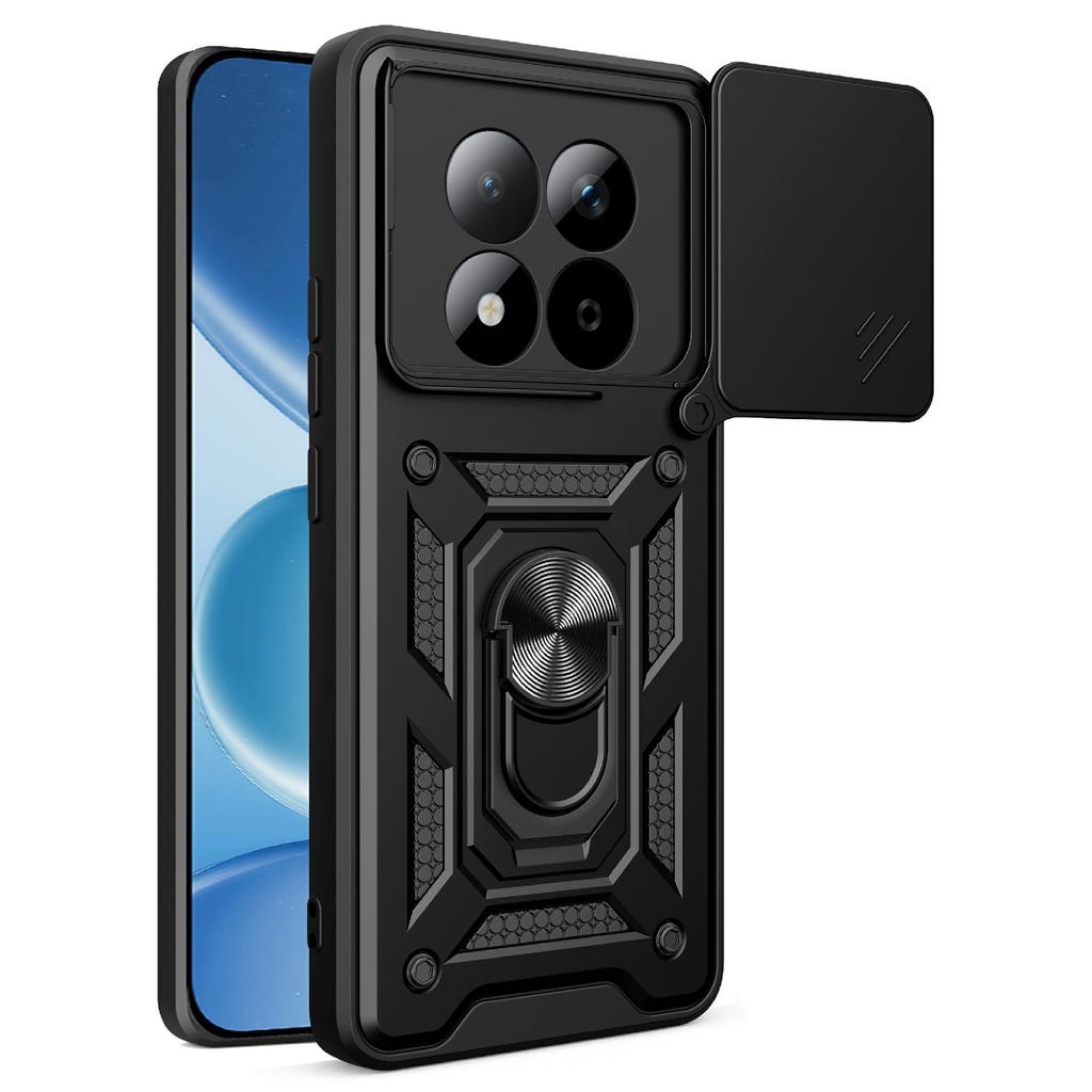 Για Xiaomi Redmi Note 15 Pro 5G (Καθολικός) Θήκη με Συρόμενο Κάλυμμα Κάμερας PC + TPU Βάση Στήριξης Κάλυμμα Τηλεφώνου