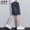JEEP SPIRIT Men's Summer Casual Straight-Leg Denim Shorts