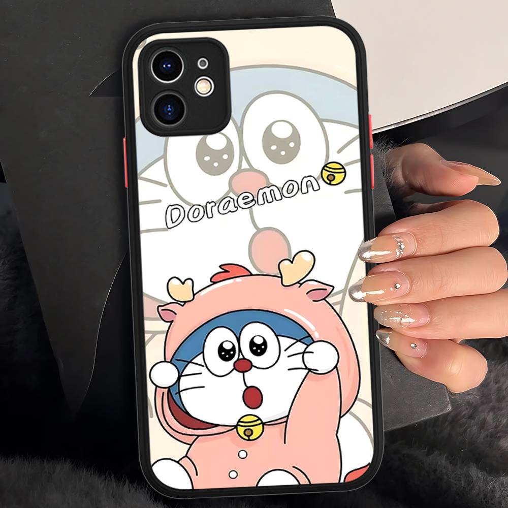 Cartoon D-Doraemons Phone Case For IPhone 11 12 13 14 15 16 Pro Plus X XS MAX Matte Bumper Shockproof Cover