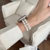 Strap For Apple Watch Band S11 S10/9/8/7/6/SE/Ultra 3 2 IWatch 49/46/45/44/42/41/40/38mm Luxury Bowknot Pearl Elastic Bracelet