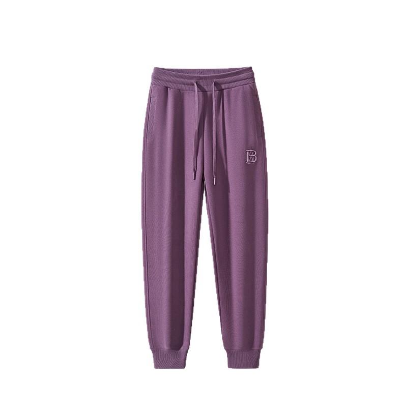 GAGN Women's High Waist Purple Straight-Leg Casual Pants – Simple, Loose, and Versatile.