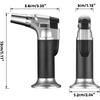 Butane Torch Lighter, Jet Flame Torch Lighter, Adjustable, Dual Flame, Windproof, Rechargeable, Continuous Flame