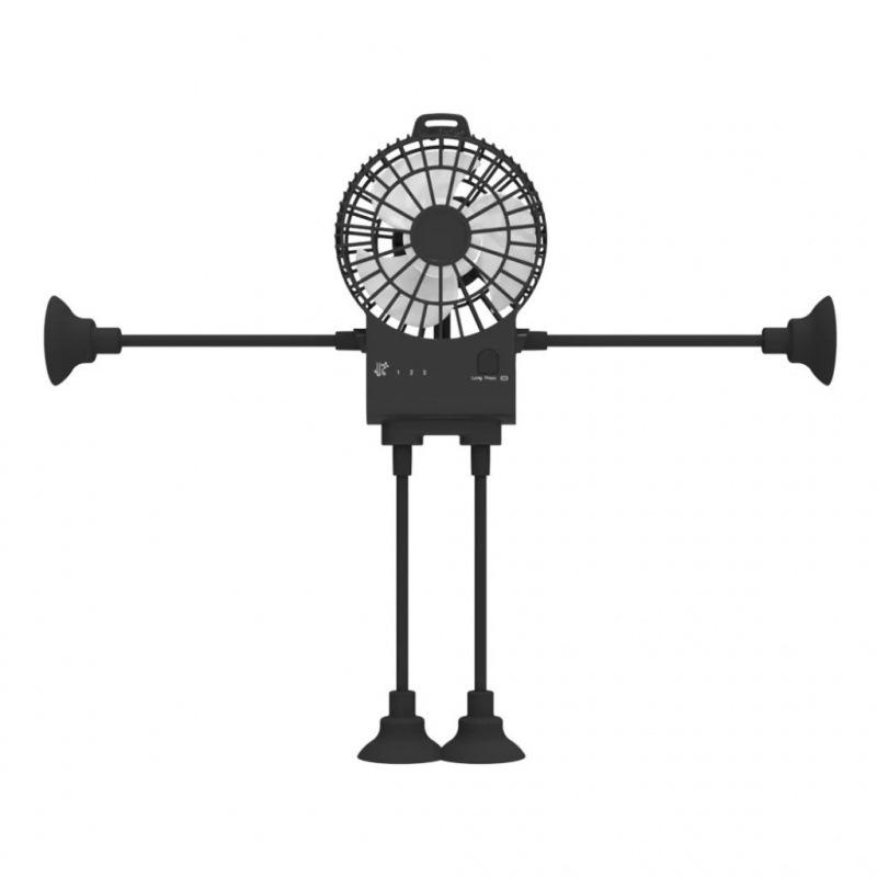 Octopus Suction Cup Mini USB Fan: Silent for Office, Dorm, Kitchen, and Desktop Use 11.9*4*32 cm чёрный