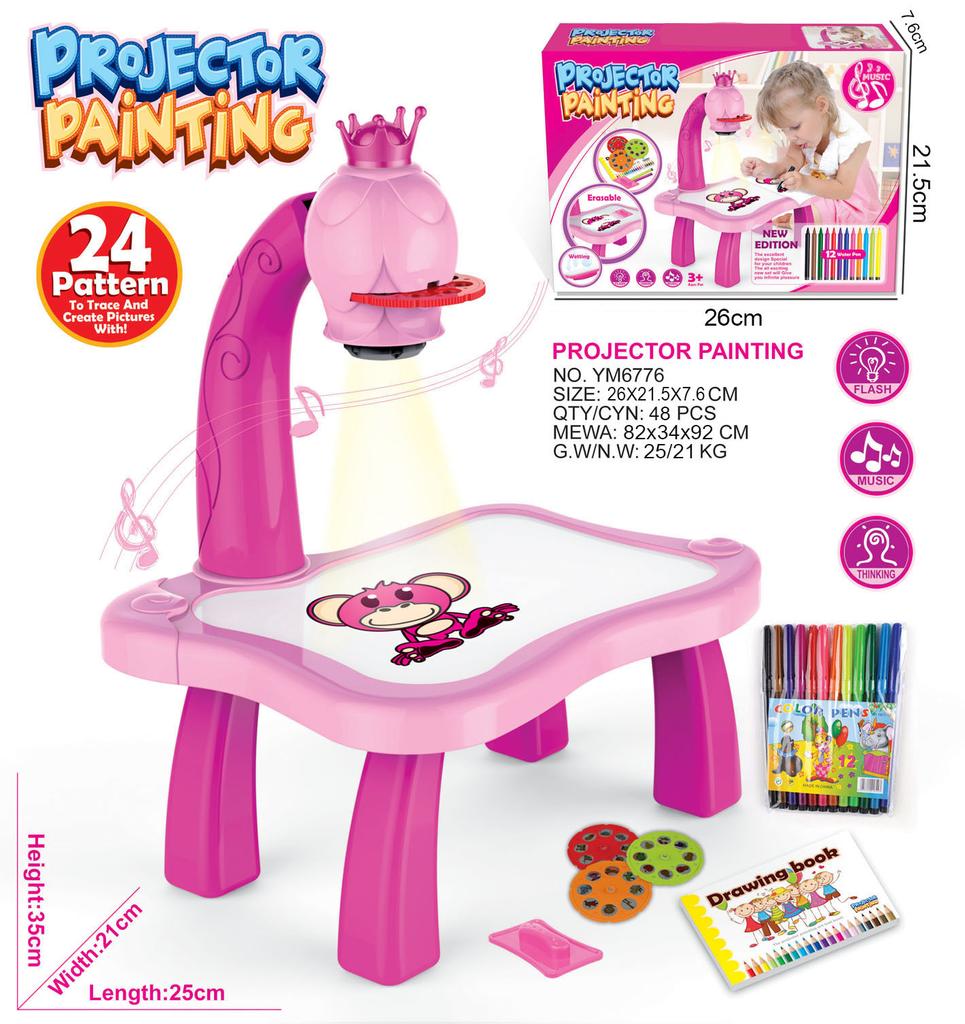 Drawing Projector for Kids with Colored Pencils & Slides – Fun Educational Gift for Ages 3+