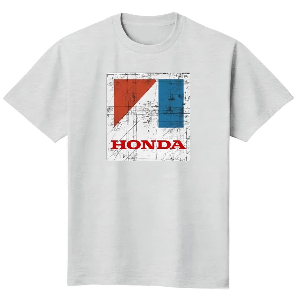 Fashion Summer Honda  Car  Motorcycle Racing Locomotive Men's T-Shirt Printed Locomotive Loose Crew Neck K2Y Short Sleeve