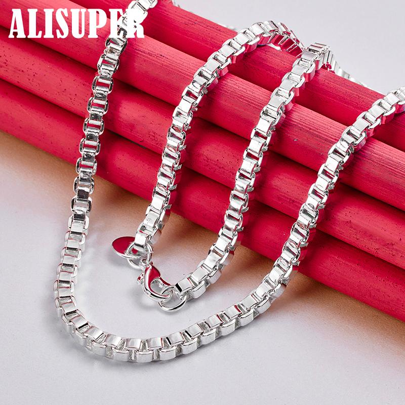 Šperky s řetízkovým náhrdelníkem 925 Sterling Silver 4 mm 18 palců