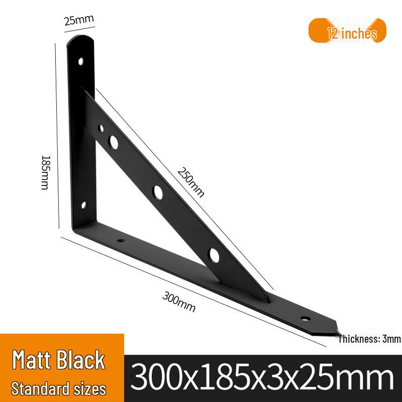 Wall-Mounted Storage Rack with Load-Bearing Support Triangle Bracket
