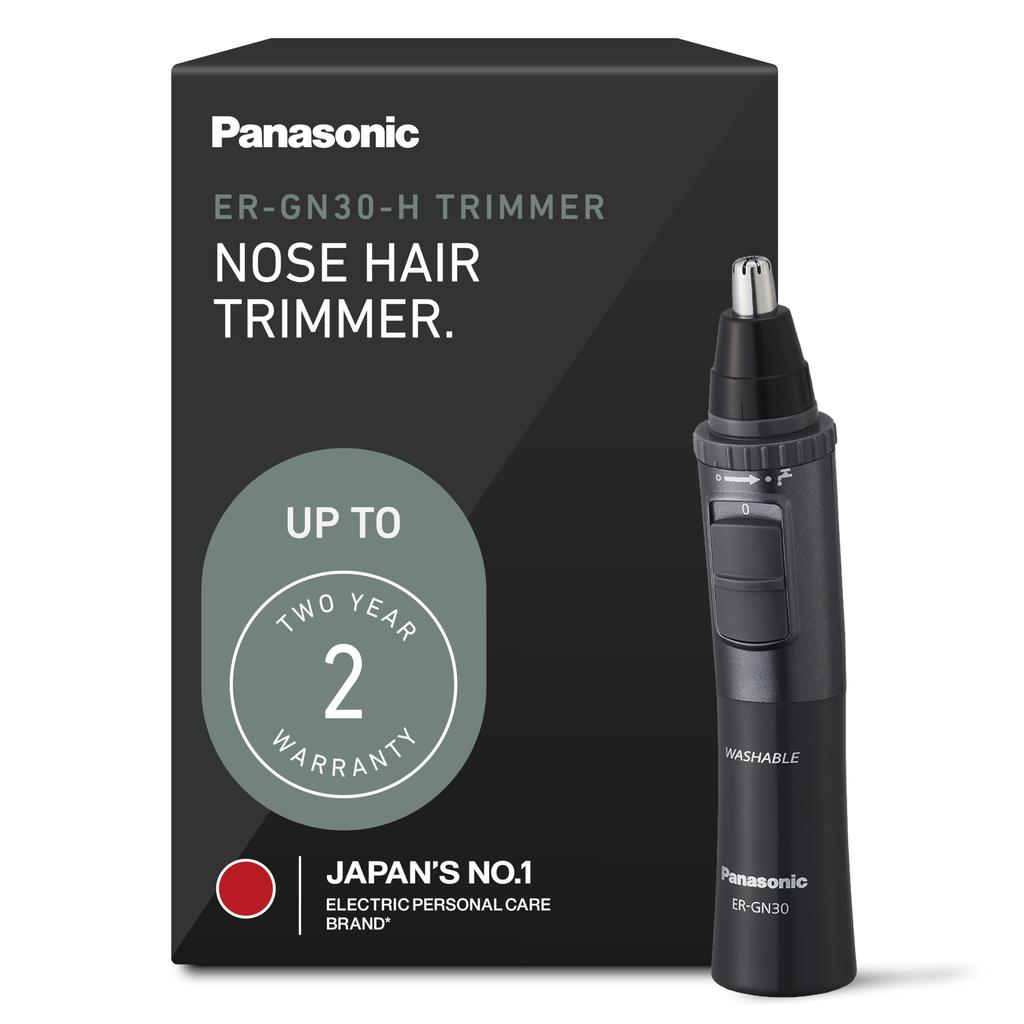 Panasonic Herren Ohr- und Nasenhaartrimmer, Nass/Trocken, Hypoallergen, Doppelklingen - ER-GN30-H