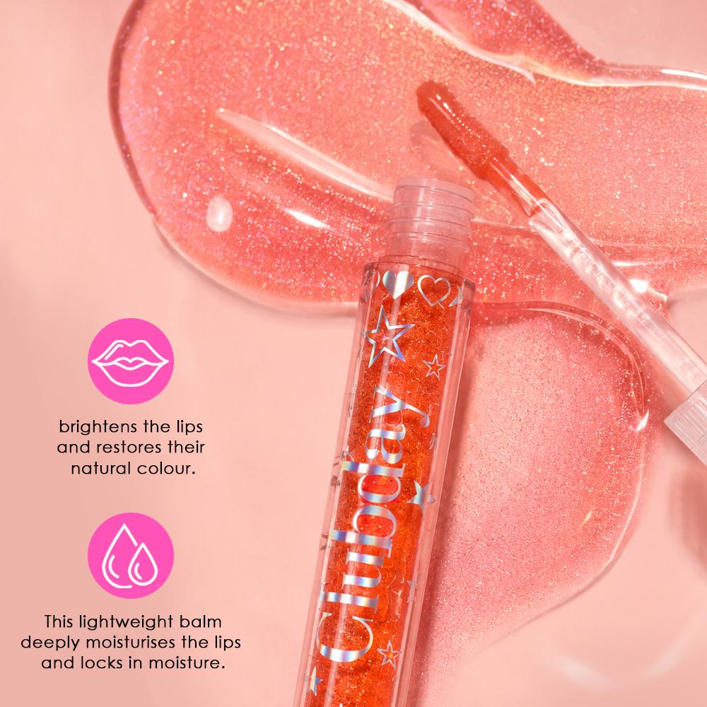 Clubday 6pcs Shimmer Lip Gloss Set, Glitter Water Glossy Lip Glaze, Long-Lasting Moisturizing, High-Shine Mirror Lip Tint for Daily Natural Lip Makeup