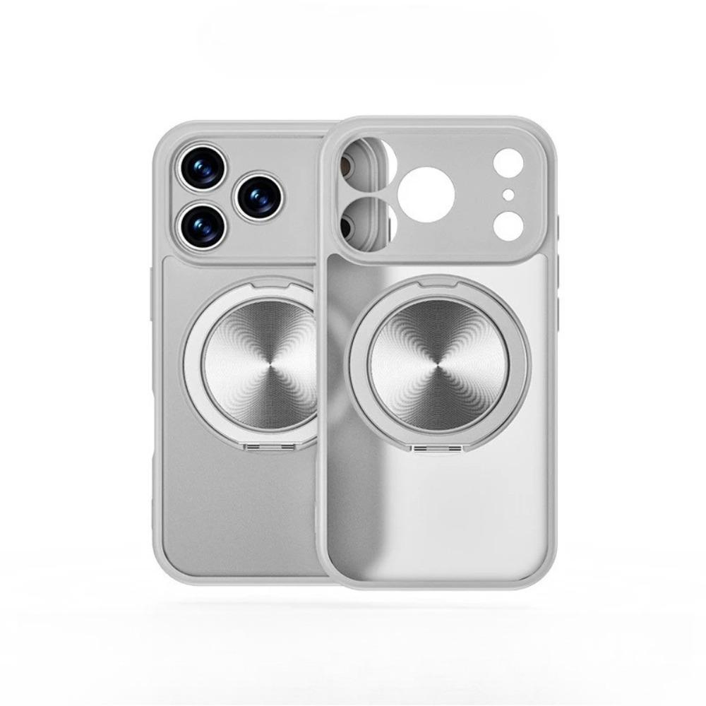 Trendy Magnetic 360° Rotating Bracket Case For IPhone 17 Air 16E 15 14 Plus 13 Pro Max Shockproof Matte Full Lens Protect Cover