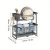 1pc Drain Rack Kitchen Dish Rack Sink Side Dishware and Tableware Storage Rack Modern Countertop Narrow Storage Rack Installation-free Rack