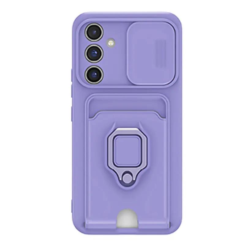 

Защитный чехол для объектива камеры Slide Military Armor для Samsung Galaxy A56 A36 A26 A16 A06 A55 A35 A25 A15 Ring Car Кронштейн Cover A33 5G лавандовый