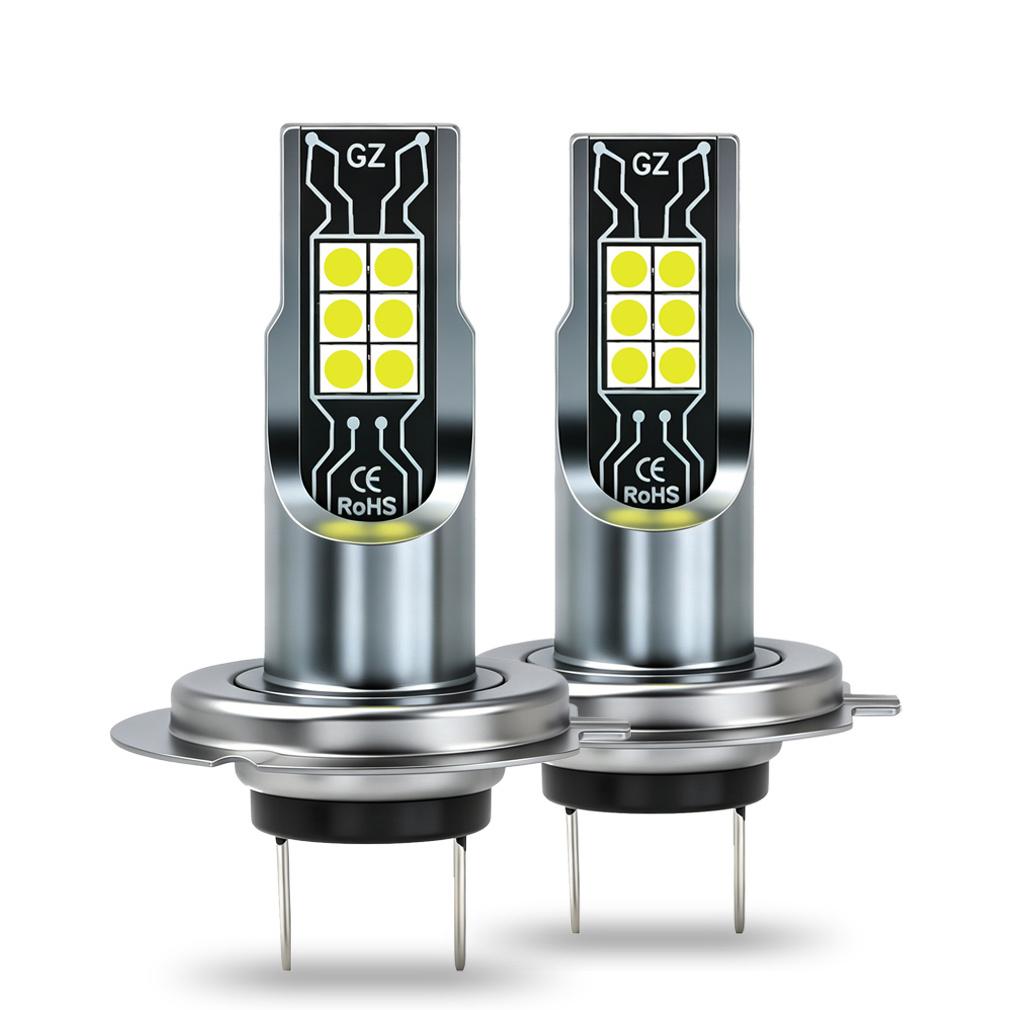 2 יחידות H11 H8 H9 נורות LED ערפל/DRL H7 9005 HB3 9006 HB4 פנסי ערפל LED אור ריצה ליום H4 פנס קדמי לאופנוע לבן 6000K מנורה סופר בהירה