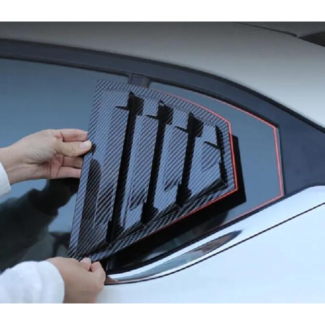 For Nissan Sentra/Sylphy - ABS Plastic Window Quarter Louver Scoop Cover Side Vent Shutter Trim Car Adhesive Accessories
