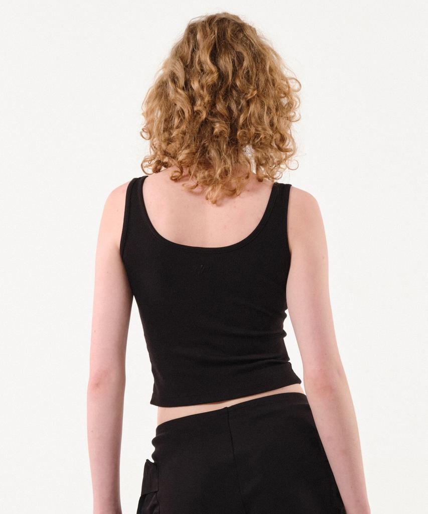 Podeowedeo Symbol Ribbed Sleeveless (Black)