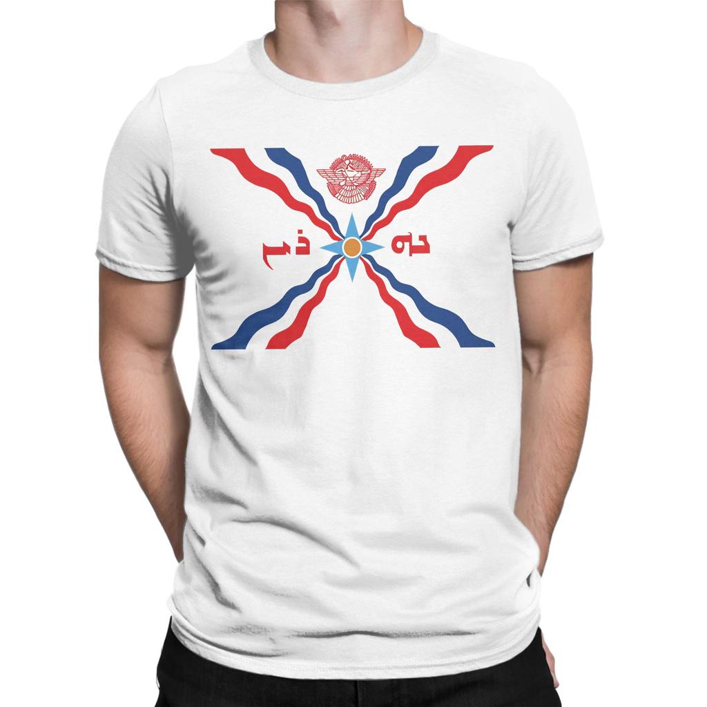 Assyrian Flag Cotton T Shirt For Couple Summer Vintage T Shirts O Neck Fashion Tee Shirt Oversized Dropshipping Tops