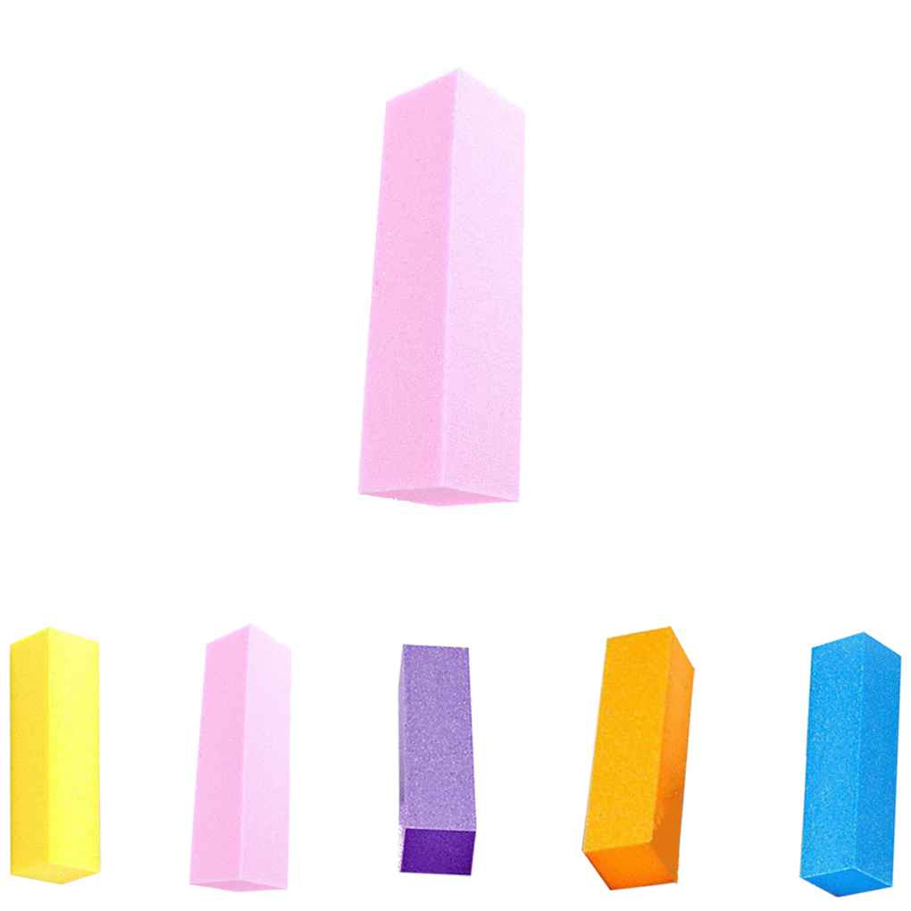 VÝPRODEJ 5 barev brusný papír Art Sanding Buffer Block Leštící pilník Manikúra