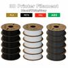 KINGROON 3D Printer Filament PLA PETG TPU ABS 5KG Bundle Black White Gray 1.75mm No Bubbles Plastic 5x1kg/Roll, Random Spool