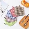 Nordic Style Placemat Thickened Kitchen Multi-purpose Anti-scalding Pot Pad Fabric Heat Insulation Pot Pad Cotton and Linen Heat Insulation Pad