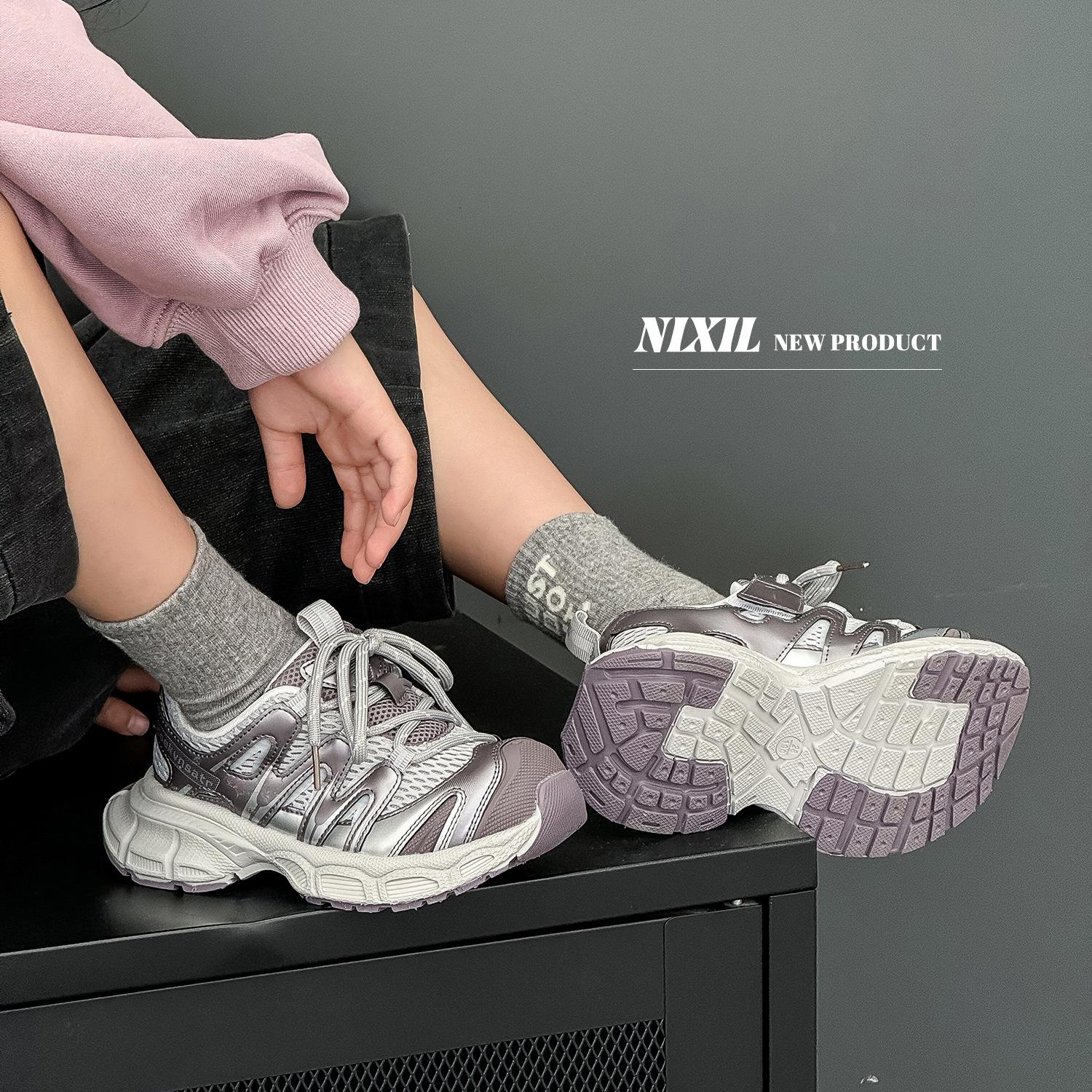 

Kapibara children s sneakers 2025 autumn new classmates fashion trend mesh breathable boys and girls running shoes 26-30 yards whole hand 5 pairs starting batch фиолетовый