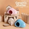 Smooth Surface Ceramic Hamster Nest Anti Biting Pet Ice Cold House Summer Cooling