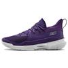 Curry 7 Team Purple White Unisex Sneakers Metallic-Silver 3023838-501