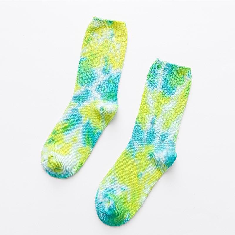 2020 Cotton Skate Socks Men Women Sock Knee-high Funny Cycling Running Hiking Tie Dye Sox Harajuku H