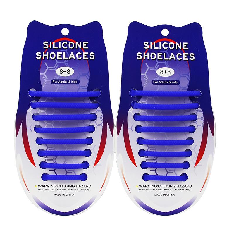 16Pcs Round Silicone Shoelaces without ties No Tie Shoe laces Elastic Laces Sneakers Kids Adult Rubber Quick Shoelace for Shoes