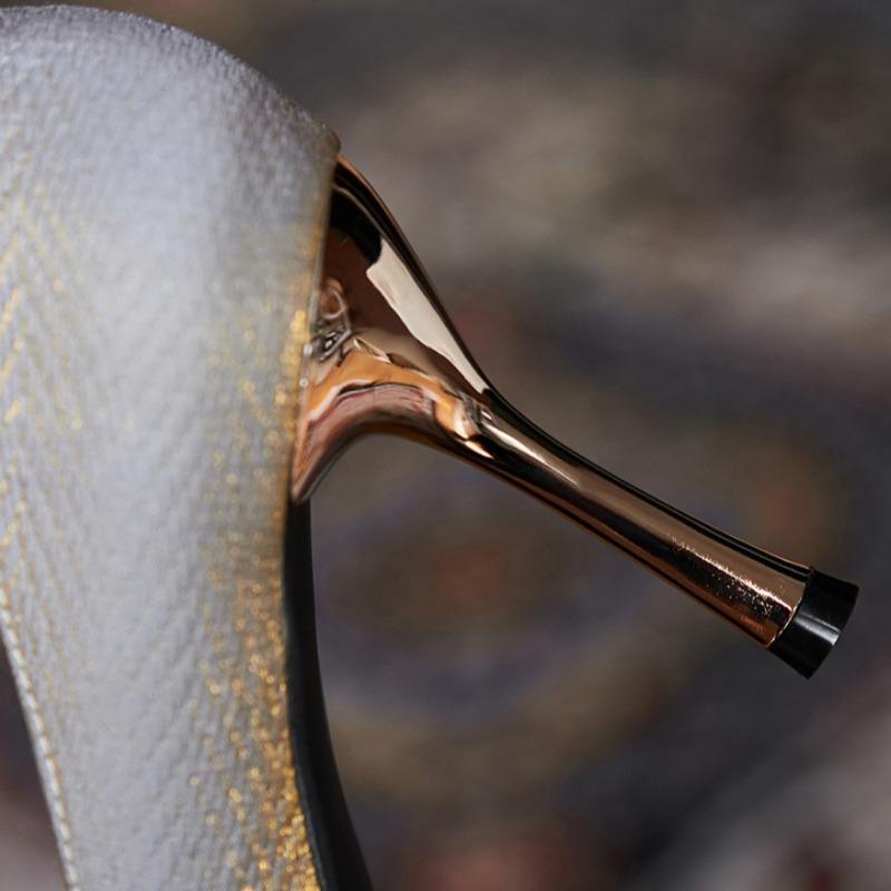 Jarní a podzimní nové špičaté boty na jehlovém podpatku Single Shoes Všestranná móda Dámská obuv