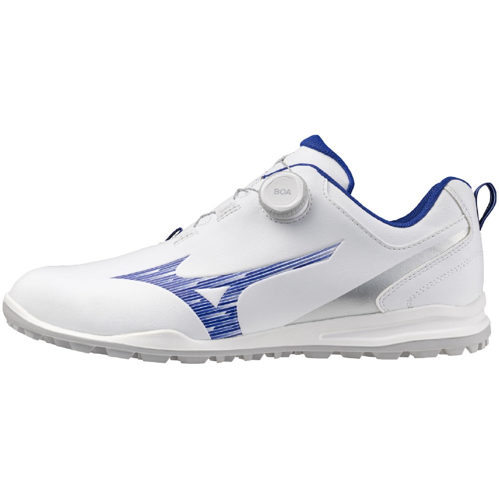 Mizuno GM-STYLE BOA Men's Golf Shoes, White and Blue, Size 26.5 Cm, 3E