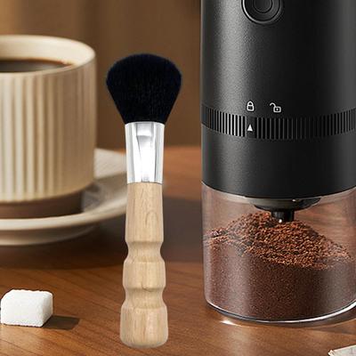Brosse de Nettoyage pour Moulin à Café, Outil, Manche en Bois, Brosse Espresso pour Lait de Soja