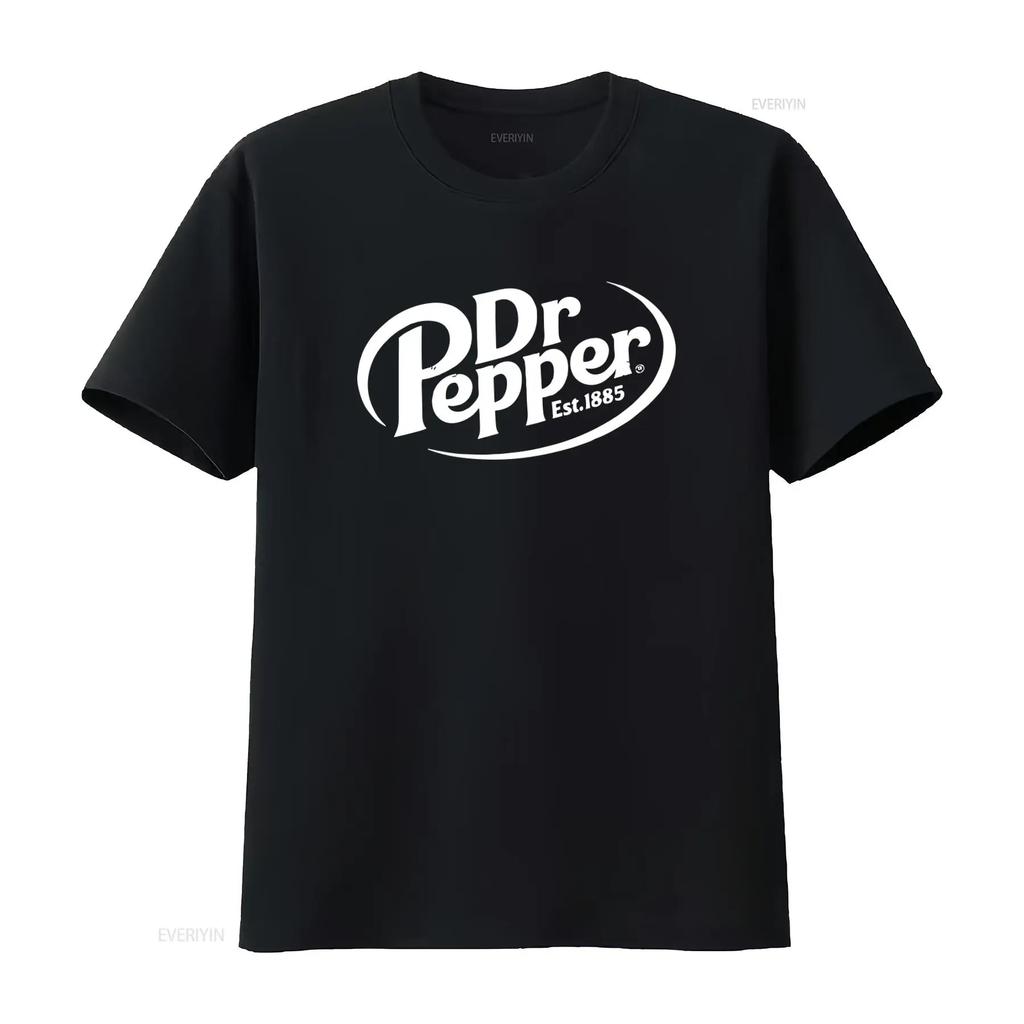 Dr Pepper Męska Koszulka z Klasycznym Logo Nowa L 2XL Założona 1885 Styl Vintage vintage Płukana Unisex Oddychająca streetwear homme