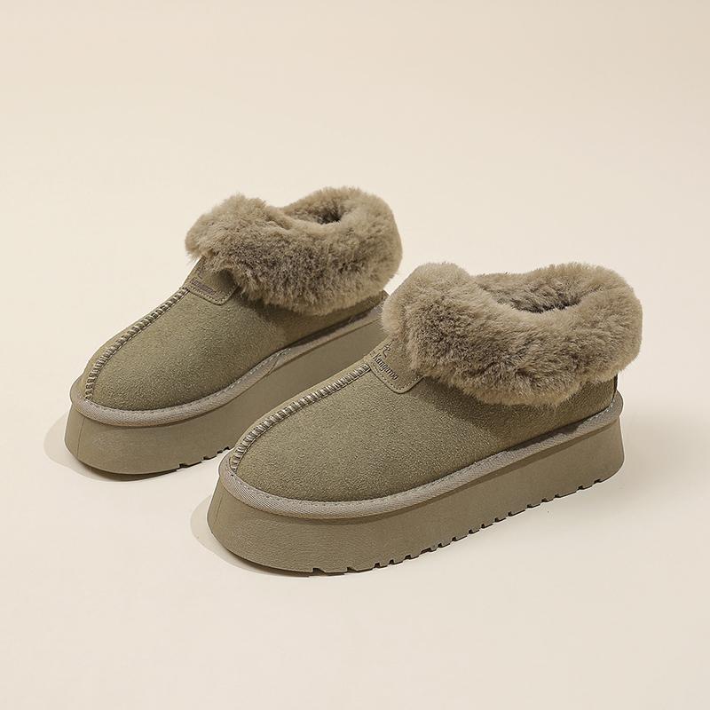 

Мода 2025 Новые Снежные Ботинки Стиль Короткие Мини Зимние Угги Женские Шерстяные Ботильоны Меховая Подкладка Щиколотка Теплые Плоские Туфли 40 зелёный